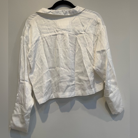 Anthropologie Maeve Silky Collared Popover Blouse - Picture 5 of 8